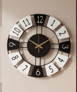 Modern Dual-Tone Metal Wall Clock