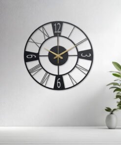 Noir Axis Metal Wall Clock