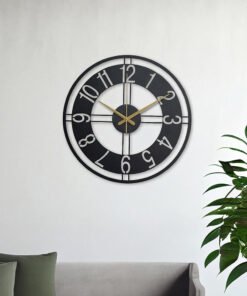 Aurelius Noir Metal Wall Clock