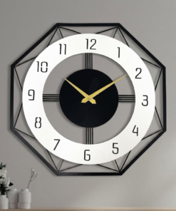 Hexa Edge Metal Wall Clock