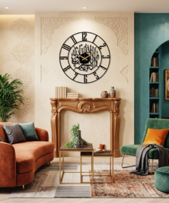 Kalima Shahada Metal 40x 40 Islamic Wall Clock